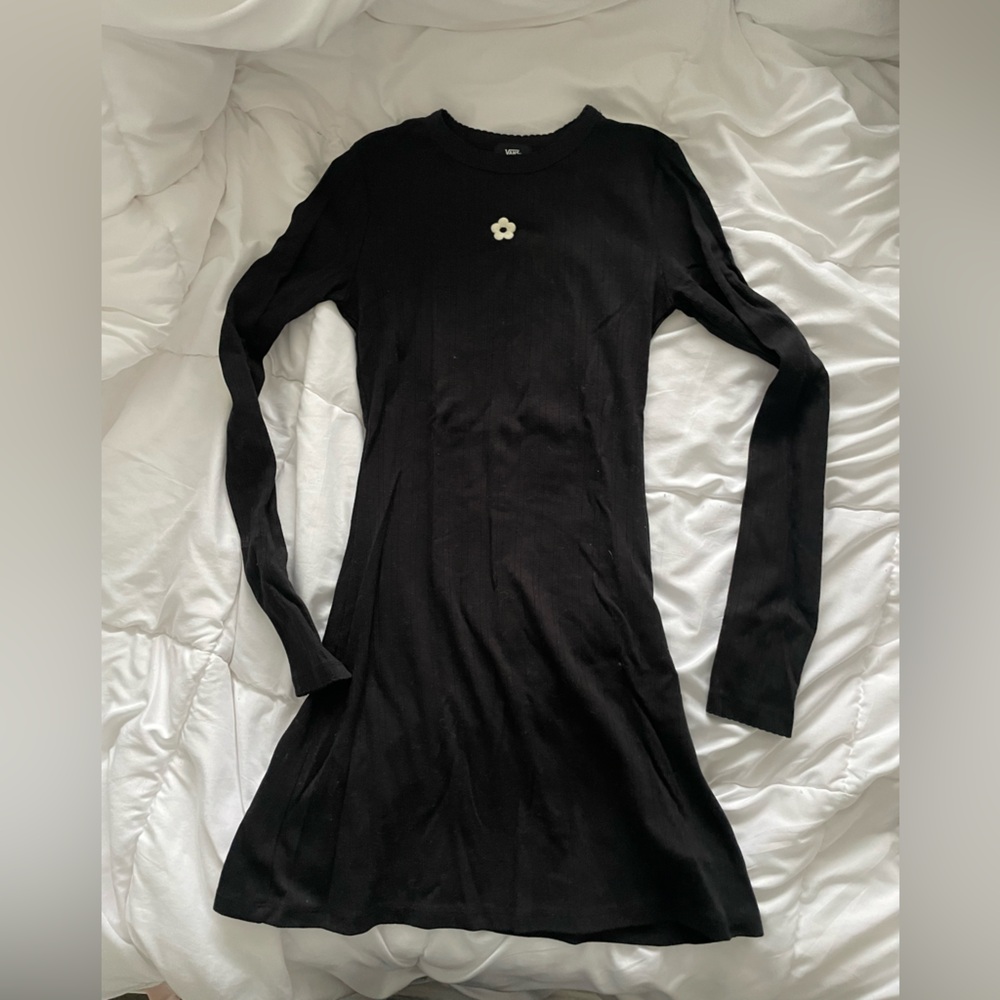 Vans x Sandy Liang Black Long Sleeve Mini Dress